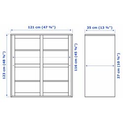 Vitrina Ikea Havsta usi de sticla 121x35x123 (Gri-Bej) Thumb
