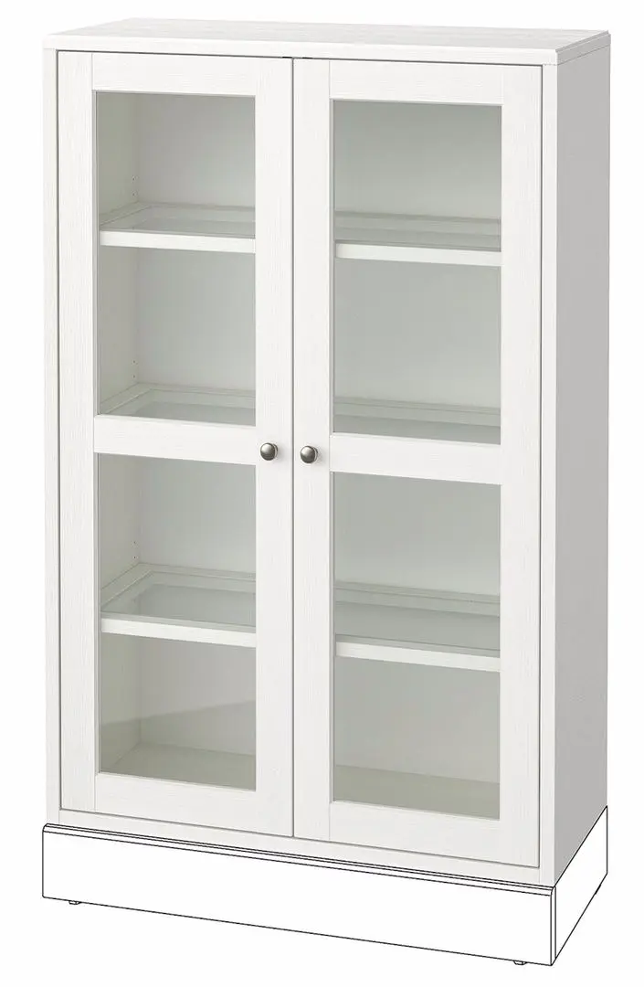 Vitrina Ikea Havsta usi de sticla 81x35x123 (Alb)