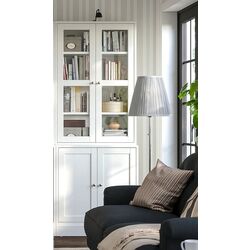 Vitrina Ikea Havsta usi de sticla 81x35x123 (Alb)
