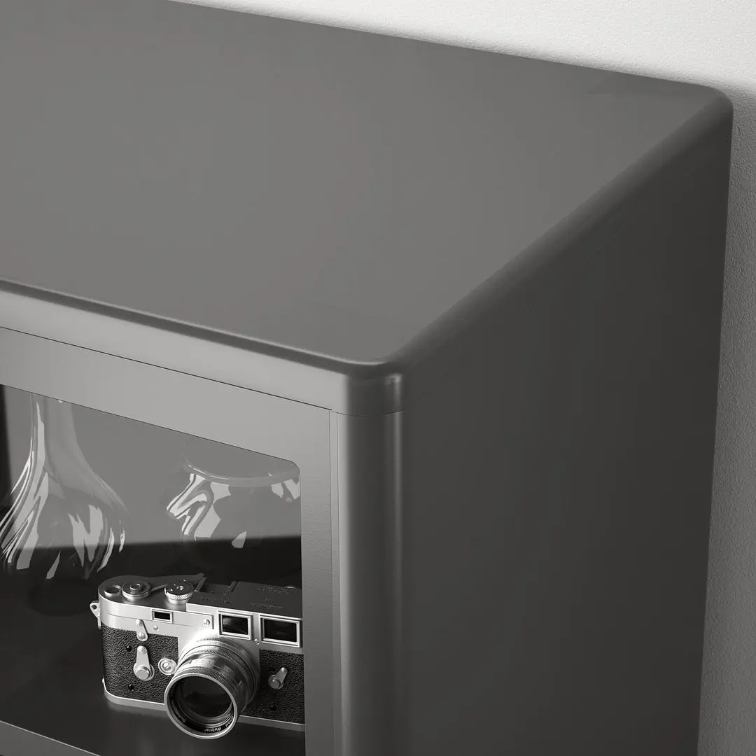 Vitrina Ikea Idasen 120x140 (Gri Inchis)