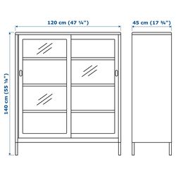 Vitrina Ikea Idasen 120x140 (Gri Inchis) Thumb