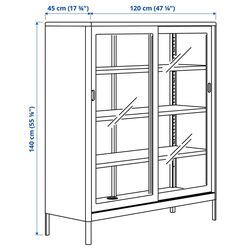Vitrina Ikea Idasen 120x140 (Gri Inchis) Thumb