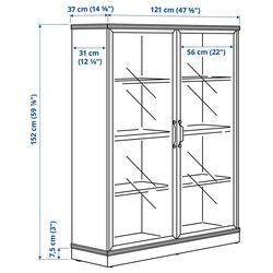 Vitrina Ikea Lanesund 242x37x152 (Gri-Maro) Thumb