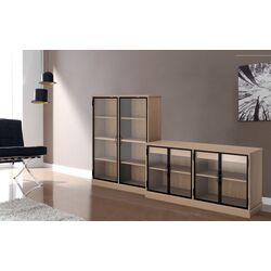 Витрина Ikea Lanesund 282x47x152 (Серо-коричневый)