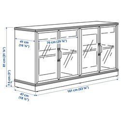 Vitrina Ikea Lanesund 282x47x152 (Gri-Maro) Thumb