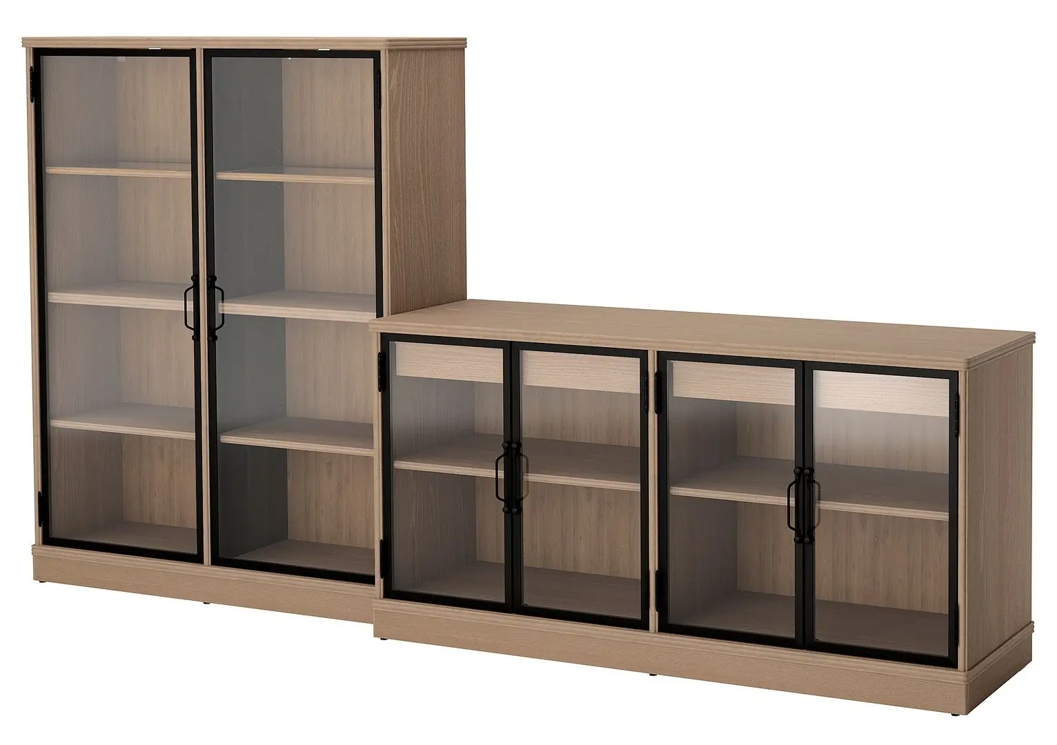 Vitrina Ikea Lanesund 282x47x152 (Gri-Maro)