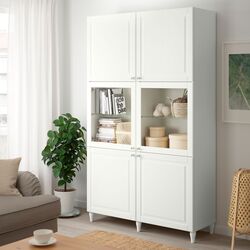 Vitrina-dulap Ikea Besta/Smeviken/Ostvik 120x42x202 (Alb)