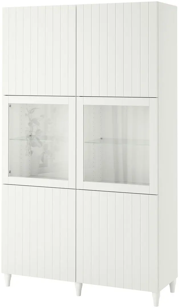 Витрина-шкаф Ikea Besta/Sutterviken/Sindvik 120x42x202 (Белый) - 2