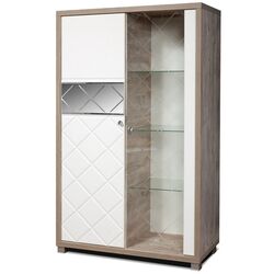 Vitrina КМК 0650.5 Kristal Stanga (Yukkon Oak/White Enamel)