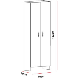 Пенал Mirage Meble Atlantis 49x182x30 (White) Thumb