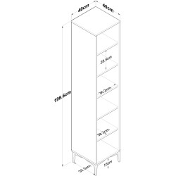 Пенал Mirage Meble JE111 (White) Thumb