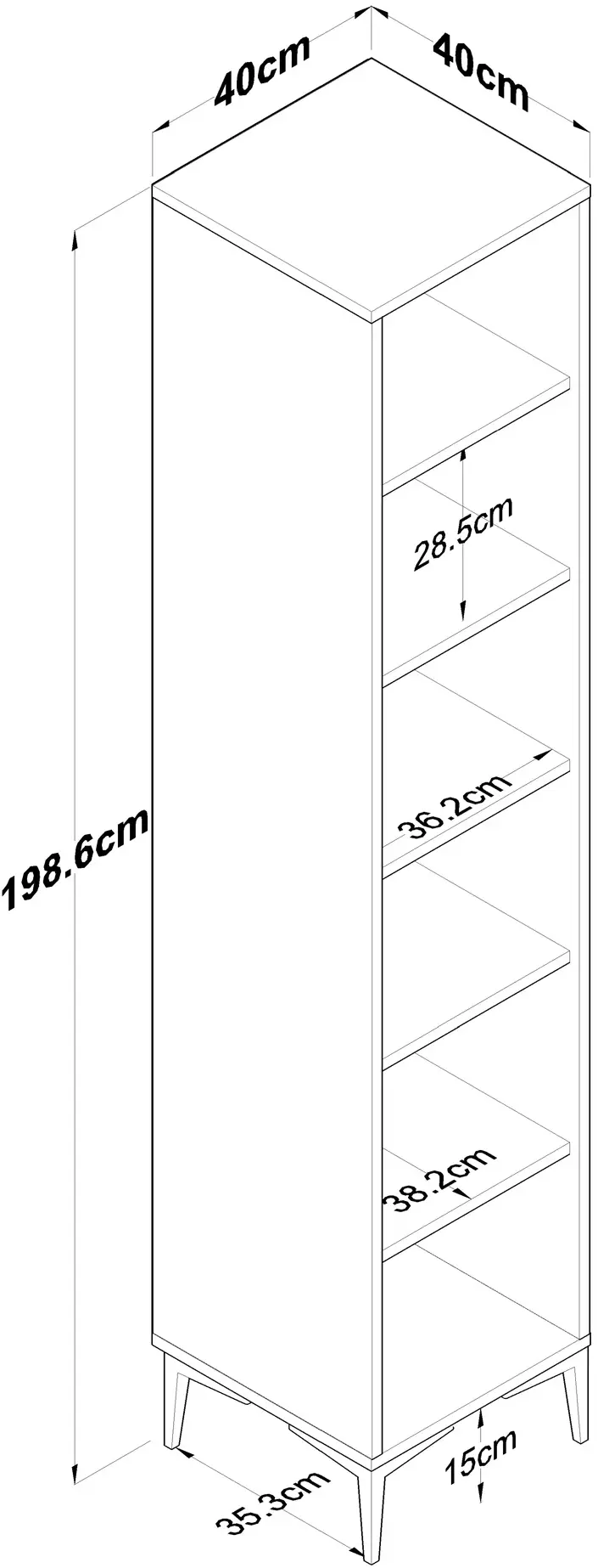 Пенал Mirage Meble JE111 (White)