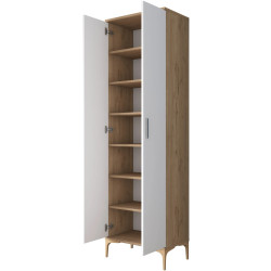 Dulap pentru incaltaminte Mirage Meble JE102 (Walnut/White) Thumb