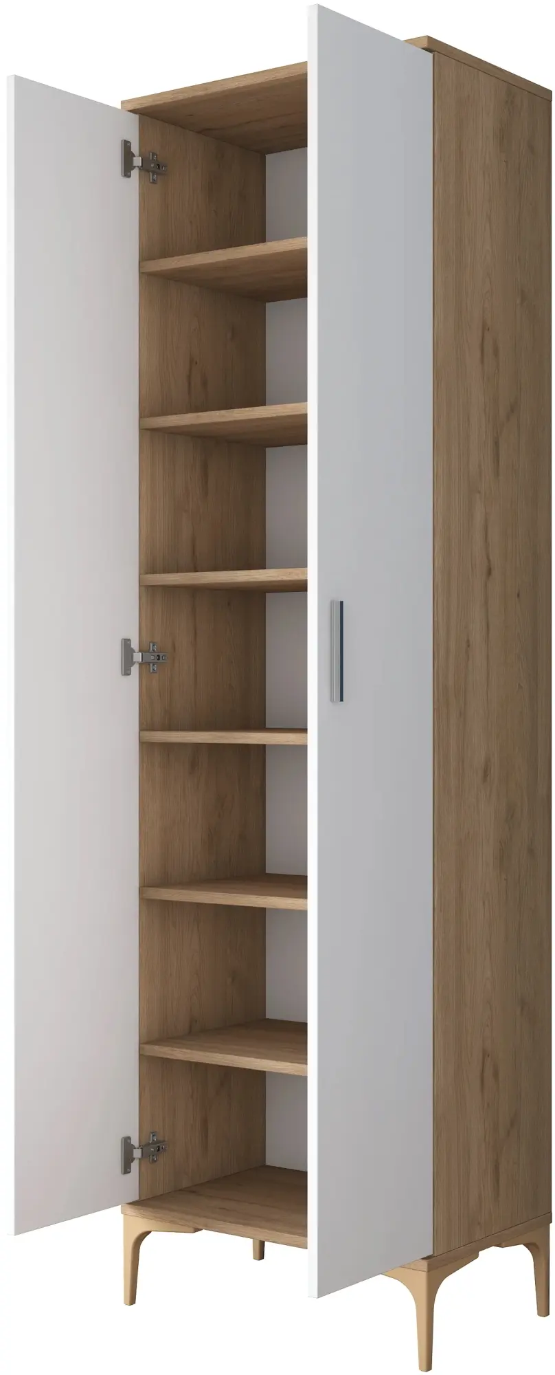 Dulap pentru incaltaminte Mirage Meble JE102 (Walnut/White)