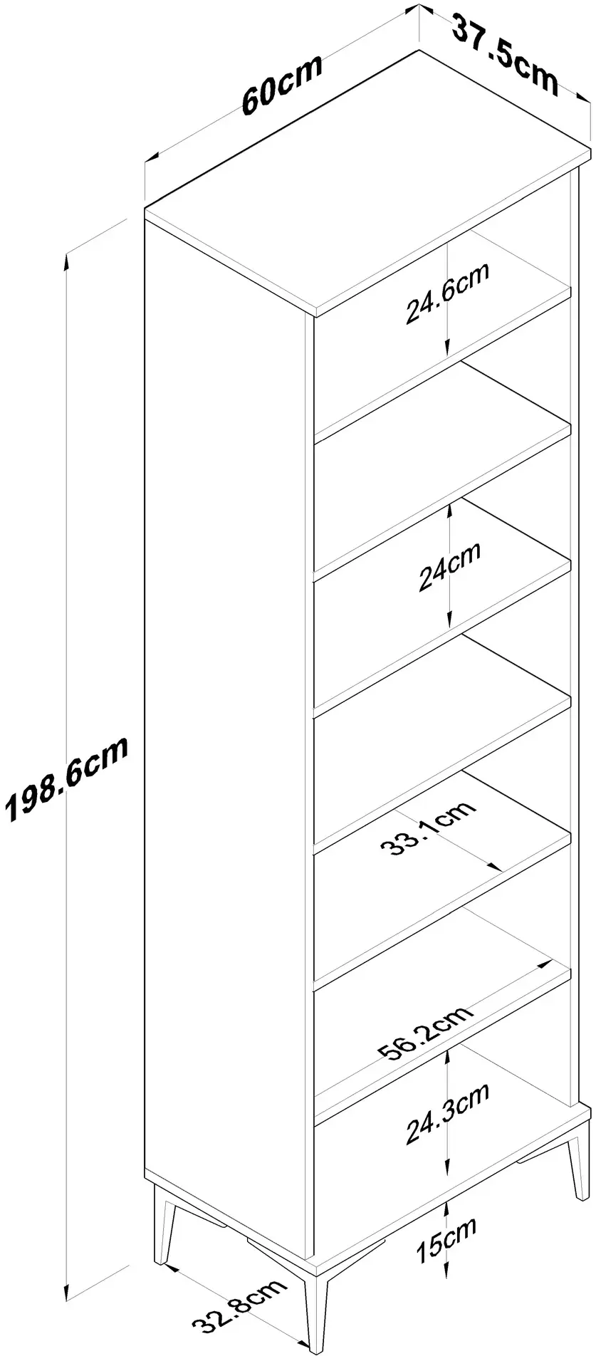 Dulap pentru incaltaminte Mirage Meble JE102 (Walnut/White)