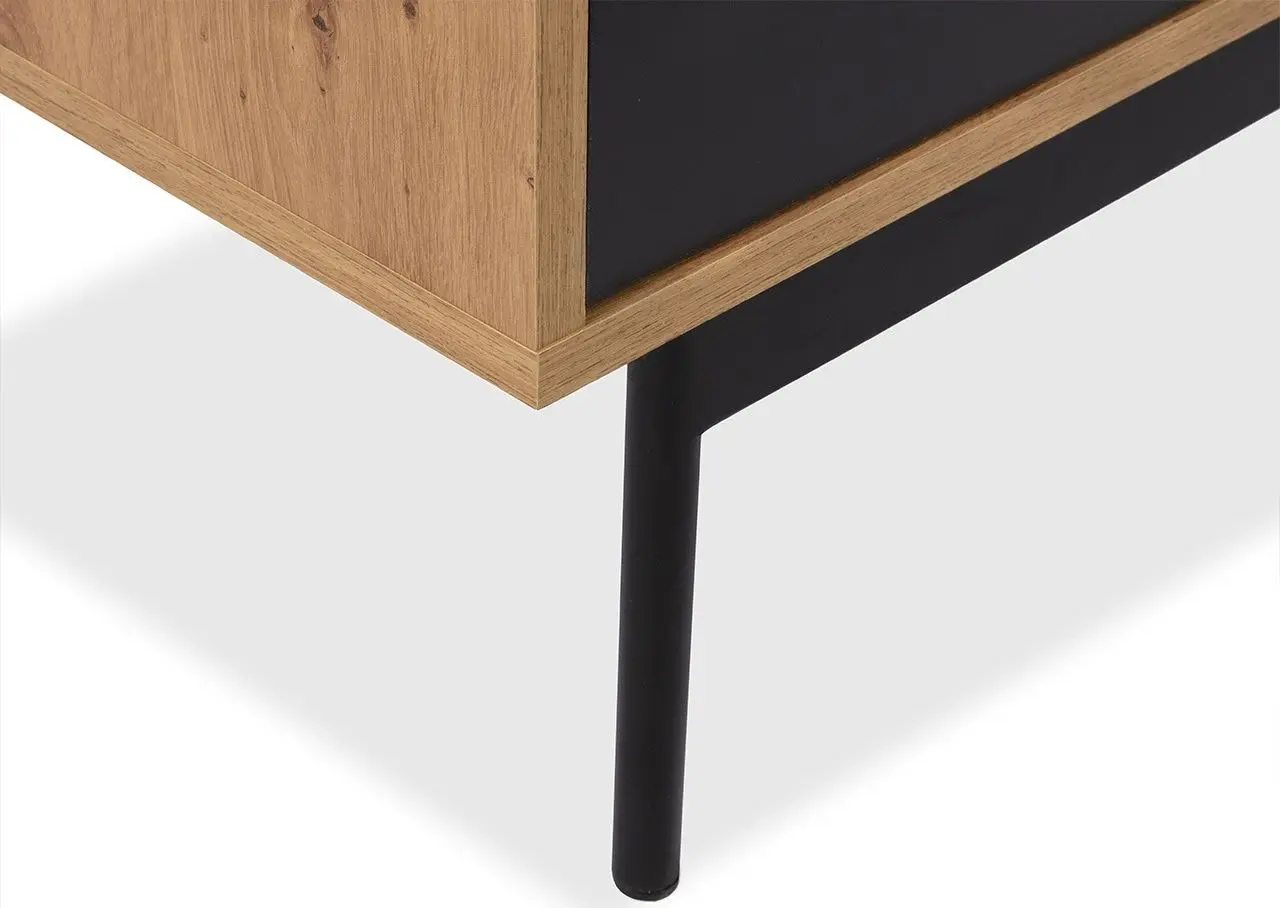 Vitrina Mirjan24 Brulpin/Bartise 1D3SZ (Artisan Oak/Black)