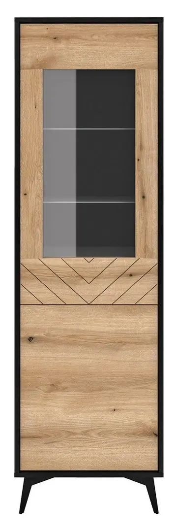 Витрина Mirjan24 Namiro NW54/Diamond W54 (Black/Evoke Oak)