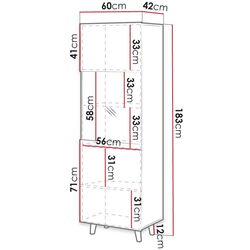 Витрина Mirjan24 Tilderi Grey/Vamos (Anthracite) Thumb