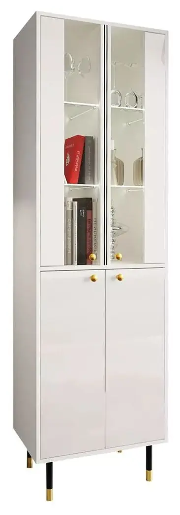 Витрина Mirjan24 Wiastan/Cristal 05 (White/White Gloss)