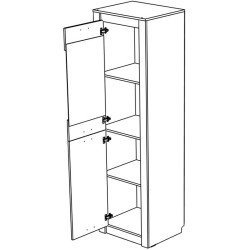 Penal МЛ-Мебель Gamma №7 2D 64.6cm (Craft Oak White/Gray) Thumb