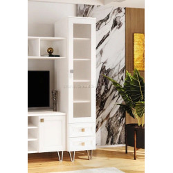 Penal-Vitrina МЛ-Мебель Mira №6 0.45cm (White)