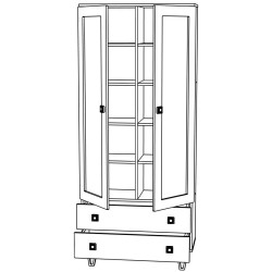 Vitrina МЛ-Мебель Mira №4 90cm (White) Thumb