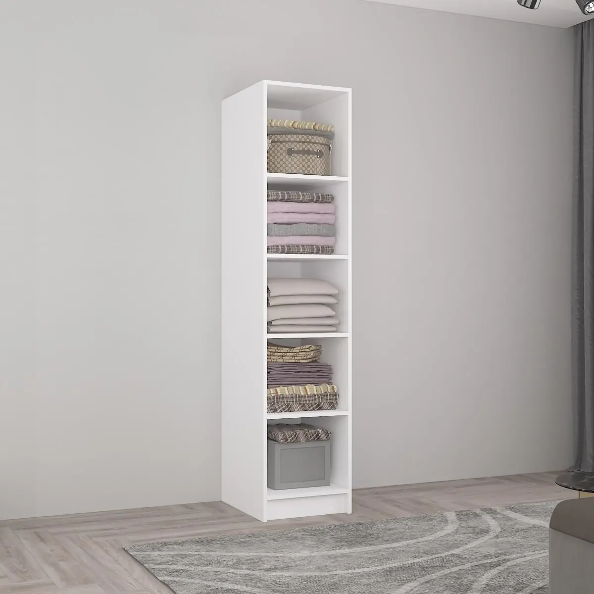 Пенал Mobildor Smart-Home полки 0.40x0.56x2.0 (White/Anthracite)