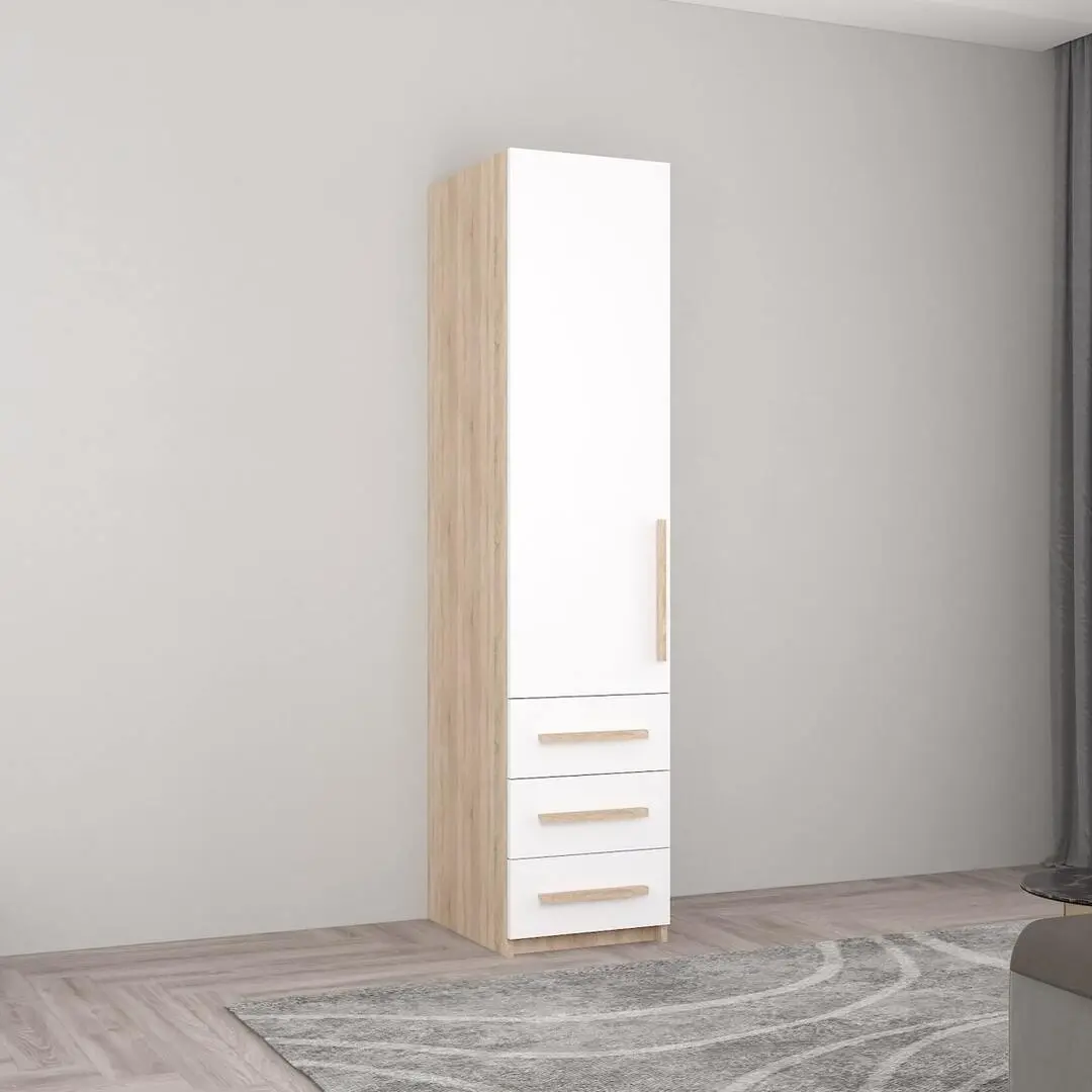 Пенал Mobildor Smart-Home полки/ящики 0.40x0.56x2.0 (Sonoma Oak/White)