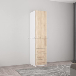 Penal Mobildor Smart-Home polite/sertare 0.40x0.56x2.0 (White/Sonoma Oak)