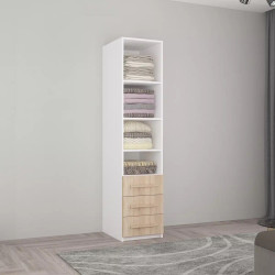 Penal Mobildor Smart-Home polite/sertare 0.50x0.56x2.0 (White/Sonoma Oak) Thumb