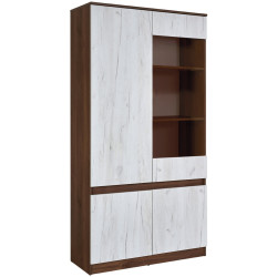 Vitrina Modern Komfi 100cm (Brandy Castello Oak/Craft Oak White) Thumb
