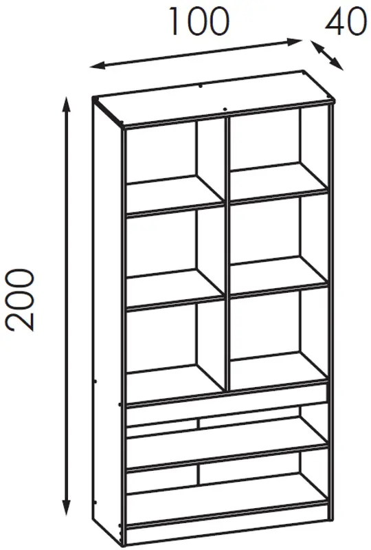 Vitrina Modern Komfi 100cm (Brandy Castello Oak/Craft Oak White)