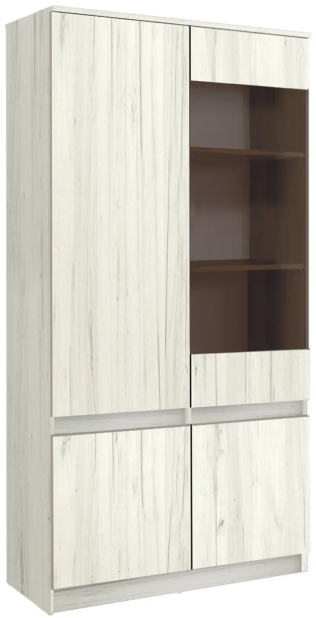 Vitrina Modern Komfi 100cm (Craft Oak White)