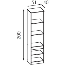 Vitrina Modern Komfi 50cm (Craft Oak White) Thumb