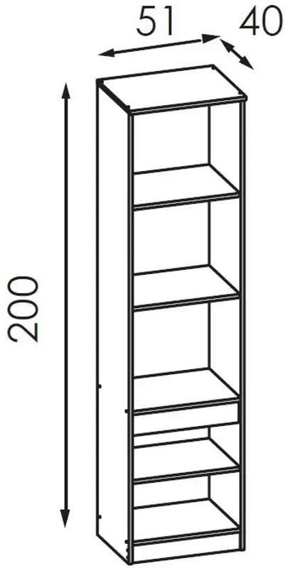 Vitrina Modern Komfi 50cm (Craft Oak White)