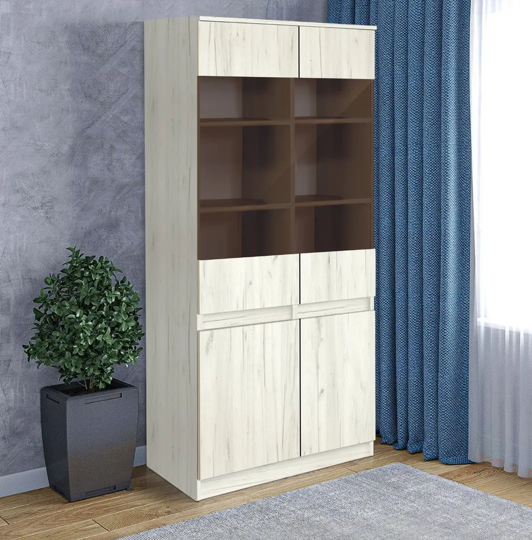 Vitrina Modern Komfi 80cm (Craft Oak White)