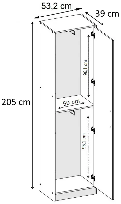Penal Prime Furniture Eden 1 SZ1DE 53.2 (Craft Oak Golden)