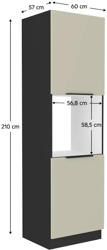 Penal Tempo Kondela Araka 60 DP-210 2F (Cashmere/Black) - 3