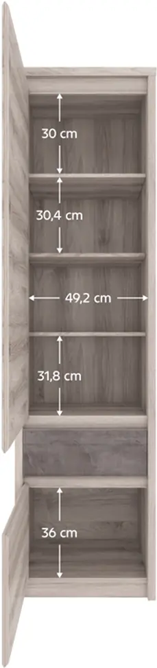 Пенал Tempo Kondela Jesi New 2D1S (Nairobi Chestnut/Onyx)