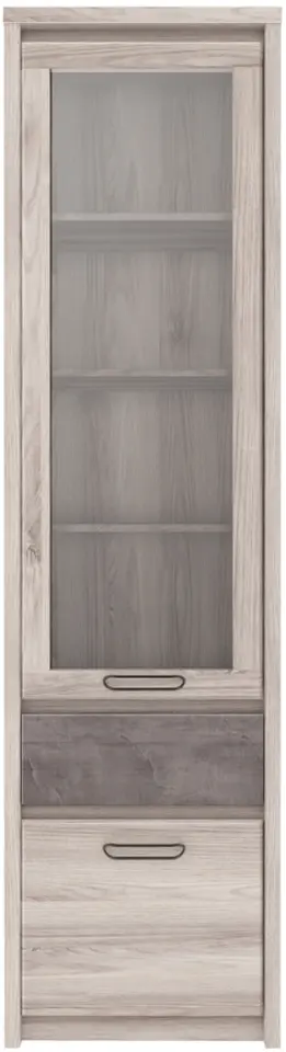 Пенал-витрина Tempo Kondela Jesi New 1D1W1S (Nairobi Chestnut/Onyx)