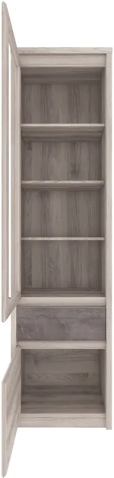 Пенал-витрина Tempo Kondela Jesi New 1D1W1S (Nairobi Chestnut/Onyx)