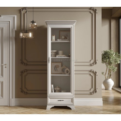 Пенал-витрина Tempo Kondela Kentak REG1W1S (Alpine White)