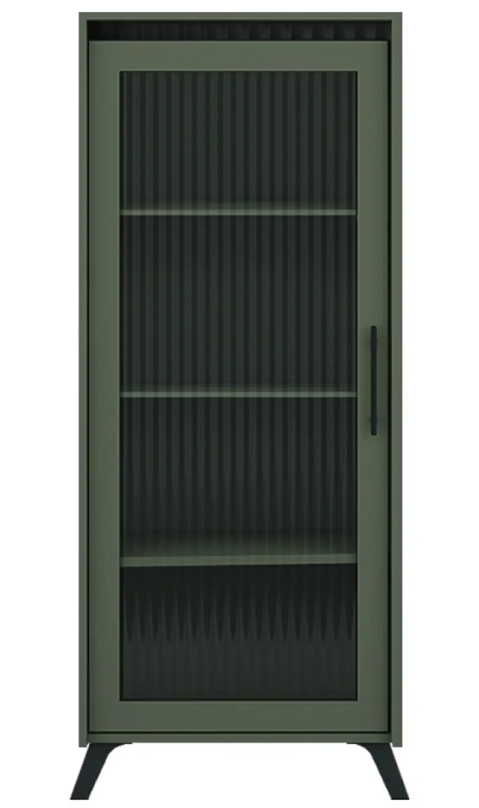 Пенал - Витрина Tempo Kondela Longy REG1W (Smoke Green/Black) - 2