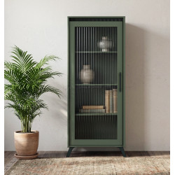 Пенал - Витрина Tempo Kondela Longy REG1W (Smoke Green/Black)