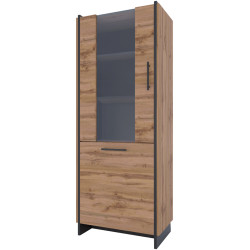 Vitrina Tempo Kondela Amoni 1D1W (Wotan Oak/Black) Thumb