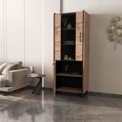 Vitrina Tempo Kondela Amoni 1D1W (Wotan Oak/Black) Thumb