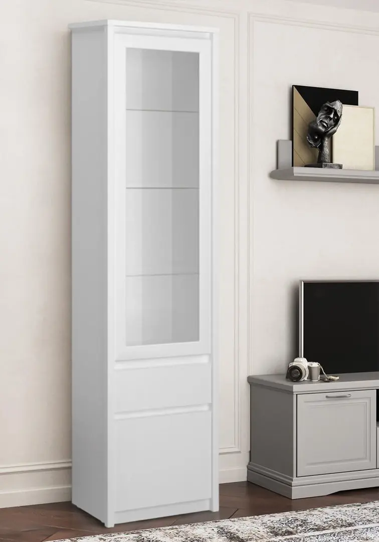 Vitrina Tempo Kondela Erodin 1D1W1S (White)
