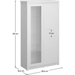 Витрина Tempo Kondela Erodin 2D1W1S (White) Thumb