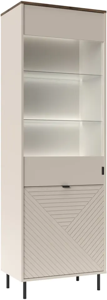 Vitrina Tempo Kondela Eyco 1D1W (Cashmere/Castello Oak)