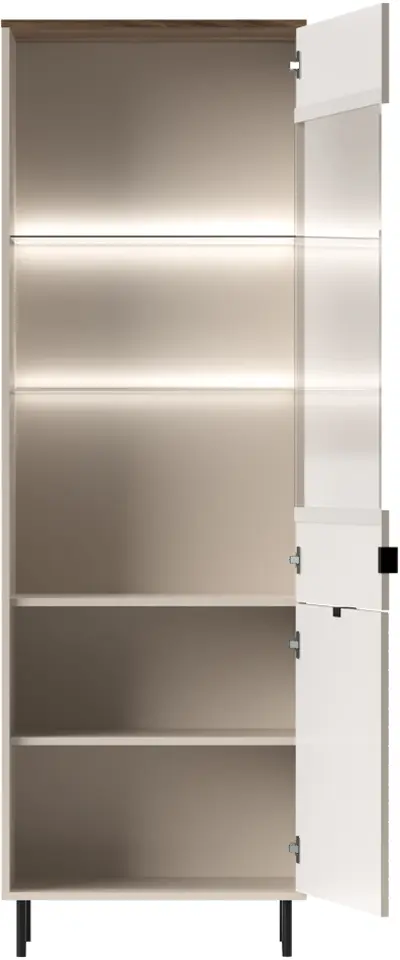 Vitrina Tempo Kondela Eyco 1D1W (Cashmere/Castello Oak)